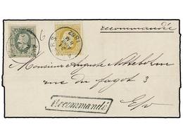 222 BELGICA. Of.30, 32. 1882. ANVERS Internal Mail. Folded Letter Franked With <B>10 Cts.</B> Green And <B>25 Cts.</B> O - Otros & Sin Clasificación