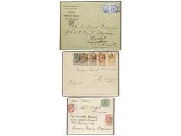 254 BELGICA. 1893-1903. THREE Covers To FINLAND Diverse Frankings. - Sonstige & Ohne Zuordnung
