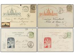 258 BELGICA. 1894-98. TWO Cards <B>EXPOSITION UNIVERSALE D'ANVERS</B> And 2 Cards<B> EXPOSITION ARTS ET METIERS VERVIERS - Sonstige & Ohne Zuordnung