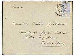 284 BELGICA. Of.60. 1900. MORLANWELZ To BANGKOK. Envelope Franked With <B>25 Cts. </B>blue Stamp. Arrival Cds. On Revers - Other & Unclassified