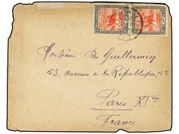 317 CONGO BELGA. 1918 (August). ZEMIO (French Equatorial And Belgium Congo Border) To PARÍS Sent Vía Sudan With Two <B>5 - Sonstige & Ohne Zuordnung