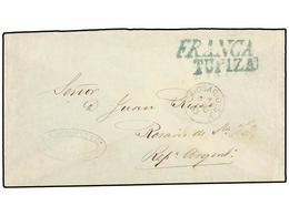 327 BOLIVIA. 1883 (8 Junio). TUPIZA A ROSARIO (Argentina). Marca<B> FRANCA/TUPIZA</B> Uso Provisional Por Falta De Sello - Other & Unclassified