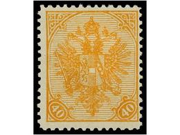 372 * BOSNIA-HERZEGOVINA. Fe.19. 1900-01. <B>40 Heller</B> Yellow. Fresh And Fine. Cat. 230?. - Sonstige & Ohne Zuordnung