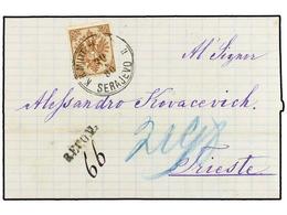 376 BOSNIA-HERZEGOVINA. 1880 (Sept 30). Registered Entire Letter From Sarajevo To Trieste Franked By First Issue 1879 <B - Sonstige & Ohne Zuordnung