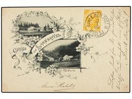 383 BOSNIA-HERZEGOVINA. Mi.2II. 1899. MAGLAU To DRESDEN. Postcard Franked By <B>2 H.</B> Yellow. - Otros & Sin Clasificación