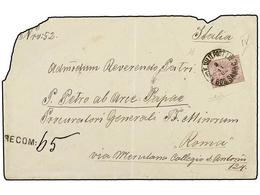 387 BOSNIA-HERZEGOVINA. Mi.20A. 1902 (Nov 8). Registered Cover To ROME Franked On Front With Single 1901 <B>50h.</B> Lil - Other & Unclassified