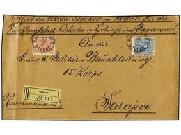 393 BOSNIA-HERZEGOVINA. Mi.15a. 1905. STOLAC To SARAJEVO. <B>10 H.</B> Real And <B>35 H.</B> Blue And Black On Registere - Otros & Sin Clasificación
