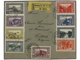 395 BOSNIA-HERZEGOVINA. Mi.29A/34A, 36A, 38A, 40A, 41A. 1907. SARAJEVO To BELGIUM. Very Nice Franking, Arrival On Back. - Other & Unclassified