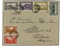 396 BOSNIA-HERZEGOVINA. Mi.29A/34A. 1908. MOSTAR To BELGIUM. Very Nice Franking, Arrival On Back. - Other & Unclassified