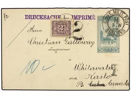 397 BOSNIA-HERZEGOVINA. 1909. SARAJEVO To KASLO (Canadá).<B> 5 Heller + 5 Heller</B> Green Double Postal Stationary Card - Other & Unclassified