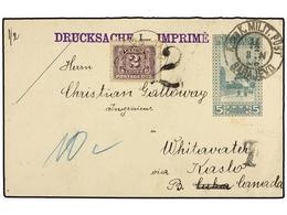 397 BOSNIA-HERZEGOVINA. 1909. SARAJEVO To KASLO (Canadá).<B> 5 Heller + 5 Heller</B> Green Double Postal Stationary Card - Otros & Sin Clasificación