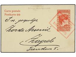 398 BOSNIA-HERZEGOVINA. 1912. <B>10 Heller</B> Red Postcard With <B>MILITARPOST-AGLAGE/BRCKO-AUSSTELLUNG</B> Mark. - Autres & Non Classés