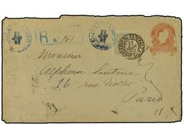 562 BRASIL. 1892. CAMPO LIMPO A FRANCIA. Entero Postal De <B>100 Reis</B> Con Franqueo Adicional De <B>500 Reis </B>oliv - Sonstige & Ohne Zuordnung