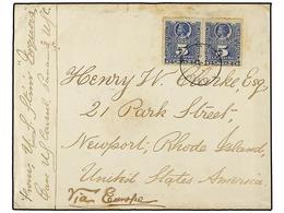 672 CHILE. Sc.28 (2). (1881 CA.). Sobre Escrito A Bordo Del Buque USA 'Iroquois' Por El Consul USA En Panamá. Encaminada - Autres & Non Classés