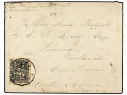 711 CHILE. Sc.31. 1893. VALPARAISO A CAPE TOWN (África Del Sur). <B>20 Cts.</B> Gris Circulada Vía Magallanes Y Londres. - Otros & Sin Clasificación