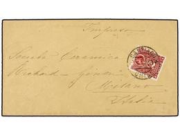 769 CHILE. Sc.38. 1898. SANTIAGO A MILANO (Italia). <B>2 Cts.</B> Rojo, Tarifa De Impresos. - Sonstige & Ohne Zuordnung