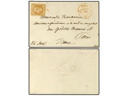 832 CHINA. (1864 CA). Cover With Embossed Flap On Reverse 'Station Navale Des Mers De Chine/Commandant En Chef' Mailed T - Otros & Sin Clasificación