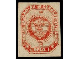 876 * COLOMBIA. Sc.7a. 1859. <B>1 Peso</B> Rosa. MAGNÍFICO. - Otros & Sin Clasificación