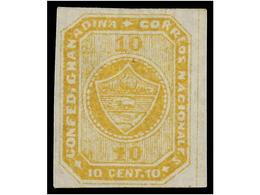 877 (*) COLOMBIA. Yv.8. 1860. <B>10 Ctvo. </B>amarillo. MAGNÍFICO EJEMPLAR. Yvert.110?. - Other & Unclassified