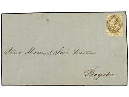 956 COLOMBIA. 1866 (Dec 12). Entire Letter From POPAYAN To BOGOTA Franked By Fine 1865 <B>10c.</B> Violet Tied By Manusc - Other & Unclassified