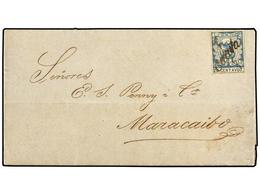 962 COLOMBIA. Sc.47. 1869 (July 6). Entire Letter From SAN JOSE DE CUCUTA Addressed To MARACAIBO (Venezuela) And Franked - Other & Unclassified