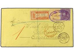 983 COLOMBIA. 1889 (July 27). Registered Cover From Buenaventura To Colchester, England Franked By 1886 <B>10c</B>. Oran - Other & Unclassified