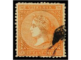 1099 ° CUBA. Ant.17F. <B>20 Cts.</B> Naranja. <B>FALSO POSTAL</B>. MAGNIFICO. - Other & Unclassified