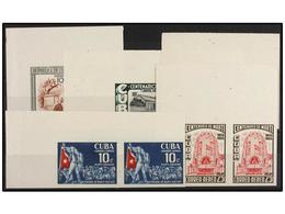 1141 ** CUBA. Ed.545s, 546s, 548s, 550s, 552s. 1953. 5 Valores En Parejas <B>SIN DENTAR. </B>LUJO. - Otros & Sin Clasificación