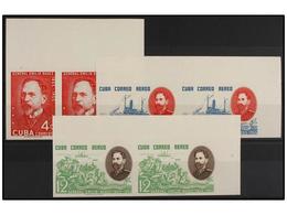 1146 ** CUBA. Ed.639/41s. 1955. SERIE COMPLETA En Parejas <B>SIN DENTAR.</B> LUJO. - Other & Unclassified