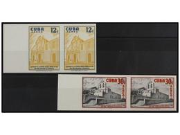 1169 ** CUBA. Ed.723s, 724s. 1957. <B>12 Ctvos.</B> Azul Y Amarillo Y <B>30 Ctvos.</B> Gris Y Rojo En Parejas <B>SIN DEN - Other & Unclassified