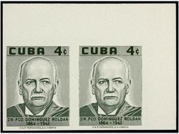 1176 ** CUBA. Ed.739s. 1958. <B>4 Ctvos. </B>verde. Pareja <B>SIN DENTAR. </B>LUJO. - Other & Unclassified