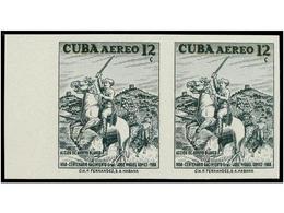 1178 ** CUBA. Ed.745. 1958. <B>12 Cts. </B> Verde. Pareja <B>SIN DENTAR. </B>LUJO. - Other & Unclassified