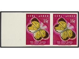 1182 ** CUBA. Ed.766s. 1958. <B>14 Cts. </B>multicolor. Pareja <B>SIN DENTAR. </B>LUJO. - Other & Unclassified