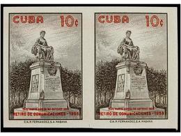 1187 ** CUBA. Ed.816s. 1960. <B>10 Ctvos.</B> Castaño Y Rojo En Pareja <B>SIN DENTAR. </B>LUJO. - Other & Unclassified
