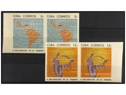1193 ** CUBA. Ed.1152/61s. 1964. <B>3 Ctvos.</B> Y <B>13 Ctvos.</B> Multicolor En Parejas <B>SIN DENTAR. </B>LUJO. - Sonstige & Ohne Zuordnung