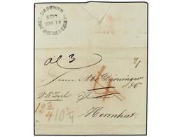 1200 COLONIAS ESPAÑOLAS: CUBA. 1833 (Nov). Entire Letter From Havana To Herrnhut<B> </B>with Superb <B>Schiffs Brief Pos - Other & Unclassified