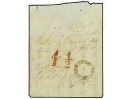 1212 COLONIAS ESPAÑOLAS: CUBA. (1845 CA). Sobre Circulado De S. DIEGO NUÑEZ A HABANA. Marca Circular <B>SAN DIEGO DE NUÑ - Sonstige & Ohne Zuordnung