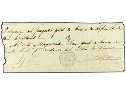 1235 CUBA. 1849. CANDELARIA A HABANA. Fechador <B>CANDELARIA/ISLA DE CUBA</B> En Azul. MUY BONITA. - Other & Unclassified