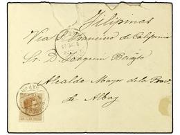 1293 CUBA. Yv.102. 1885. HABANA A ALBAY (Filipinas). <B>10 Cts.</B> Castaño, Rarísima Destinación. Cert. GRAUS. - Other & Unclassified