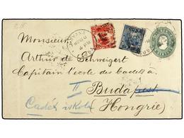 1314 CUBA. 1900. HABANA A BUDAPEST. Entero Postal De <B>1 Ctvo.</B> Verde Con Franqueo Adicional De <B>2 Cts. </B> Rojo  - Other & Unclassified
