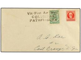 1322 CUBA. 1928. <B>SCADTA.</B> Primer Vuelo CUBA-NEW JERSEY Realizado Por El Capitán Fritz Hammer. Sobre Circulado Con  - Sonstige & Ohne Zuordnung