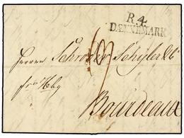 1372 DINAMARCA. 1804. FLEUSBOURG To FRANCE. Via Hamburg With <B>R.4/DAENNEMARK</B> (Van Der Linden 873). - Other & Unclassified