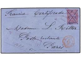 1412 REPUBLICA DOMINICANA. 1891. SANTO DOMINGO A FRANCIA. Entero Postal De <B>30 Ctvos.</B> <B>s. 10 Ctvos.</B> Rosa S.  - Otros & Sin Clasificación
