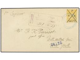 1421 REPUBLICA DOMINICANA. 1891. SANTO DOMINGO A NEW YORK. Entero Postal De <B>80 Ctvos. S. 15 Ctvos. </B>amarillo. Circ - Otros & Sin Clasificación