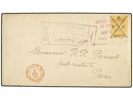 1422 REPUBLICA DOMINICANA. 1891. STO. DOMINGO  A PARÍS. Entero Postal De <B>90 Ctvos. S. 15 Ctvos.</B> Amarillo Circulad - Other & Unclassified