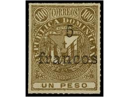 1431 * REPUBLICA DOMINICANA. Yv.50. 1883. <B>5 Francos S. 1 Peso</B> Bronce. MAGNÍFICO Y MUY RARO. Cat. 1.200?. - Andere & Zonder Classificatie