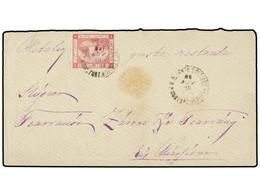 1459 EGIPTO. Sg.47. 1880 (Nov. 25). Cover From CONSTANTINOPLE To METELINO Franked By 1879 <B>1pi.</B> Rose Red Tied By < - Sonstige & Ohne Zuordnung