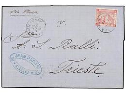 1460 EGIPTO. Sg.47. 1881 (April 22). Entire Letter From CHIOS To TRIESTE Endorsed 'via Pireo' Franked By 1879 <B>1pi.</B - Sonstige & Ohne Zuordnung