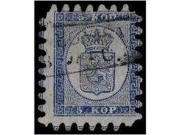 1509 ° FINLANDIA. Mi.3B. 1860. <B>5 K.</B> Blue. Slight Pin Hole. Michel.350?. - Sonstige & Ohne Zuordnung