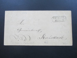 AD / Vorphila 1860 Rahmenstempel Tryberg Und Rückseitig Voehrenbach. Mit Inhalt! - Storia Postale